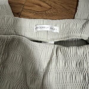 Sincerely Jules Smocked Top - Sage Green